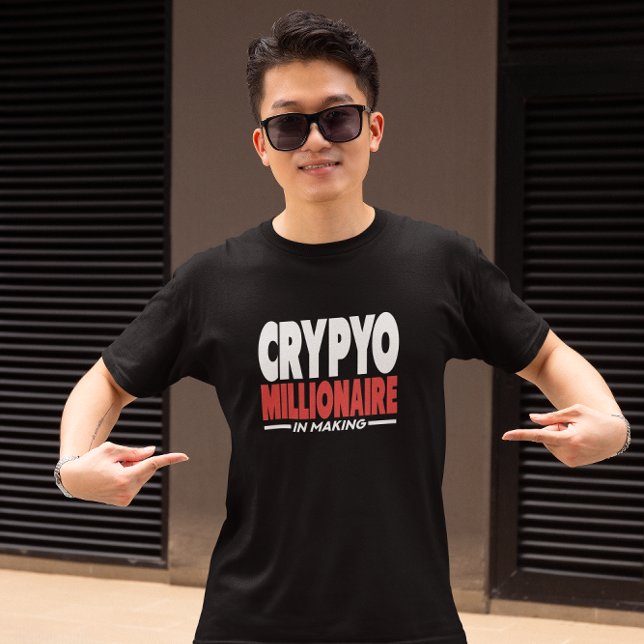 Camiseta Crypto Millionaire no Planejador de Fazeres (funny crypto millionaire in the making bitcoin t shirt)
