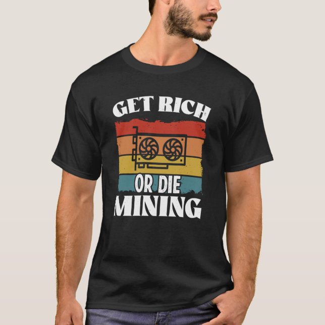 Camiseta Crypto Miner Cryptocurrency Blockchain Technology  (Frente)