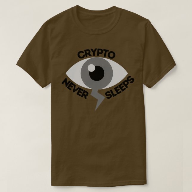 Camiseta Crypto Nunca Dorme 1 (Frente do Design)