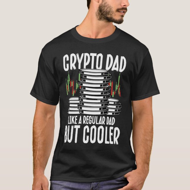 Camiseta Crypto Pai Cryptocurrency Blocchain Trader Best D (Frente)