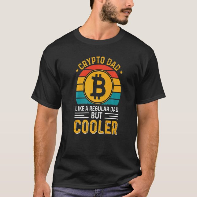 Camiseta Crypto Pai Retro Vintage Bitcurrency Cryptocurrenc (Frente)