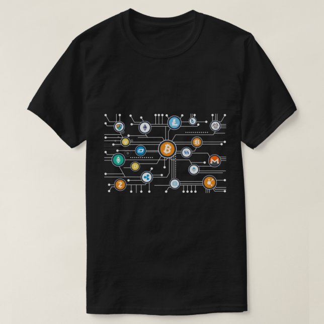 Camiseta Cryptocurrency Bitcoin cryptocurrency Altcoin Bloc (Frente do Design)