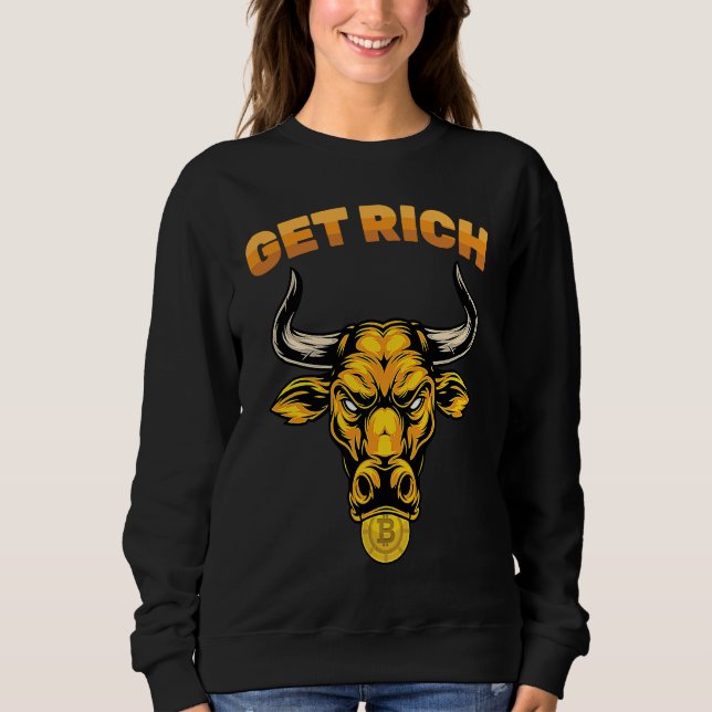 Camiseta Cryptocurrency  Get Rich  Stock Market  Trading  T (Frente)