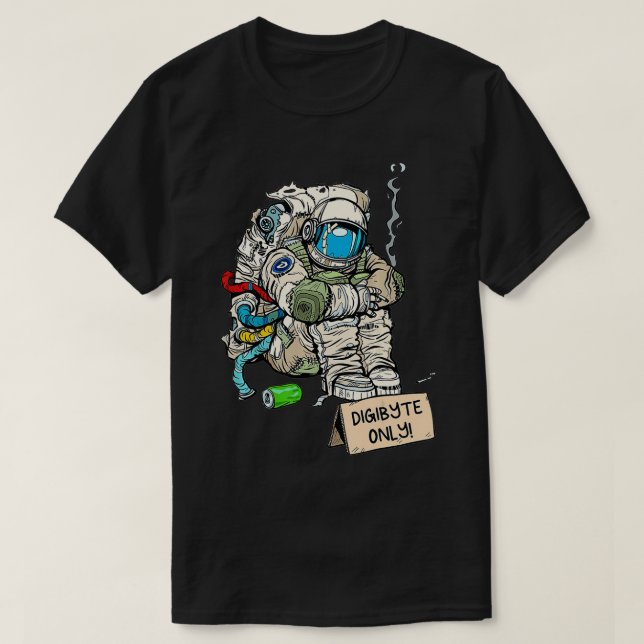 Camiseta Cryptocurrency Talk  Astronaut Hodler Begging For  (Frente do Design)