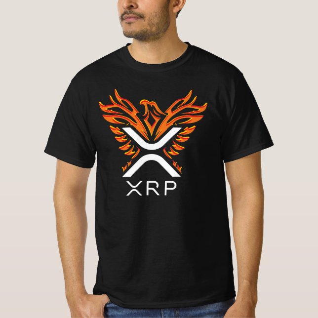 Camiseta Cryptocurrency XRP Crypto Orange Ascensão Phoenix (Frente)