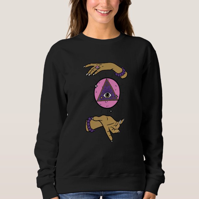 Camiseta Crystal Ball Occult Pagan Divination Magic Fantasy (Frente)