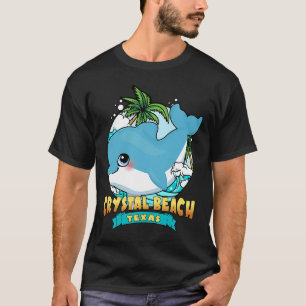 Camiseta CRYSTAL BEACH TEXAS Bonito Bebê Golfinho Praia Sou