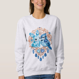Camiseta Crystal Blue Bunny and Blue Jay Heart