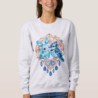 Camiseta Crystal Blue Bunny and Blue Jay Heart