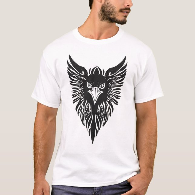 Camiseta Crystal Eagle: Símbolo da Liberdade e Ambição (Frente)