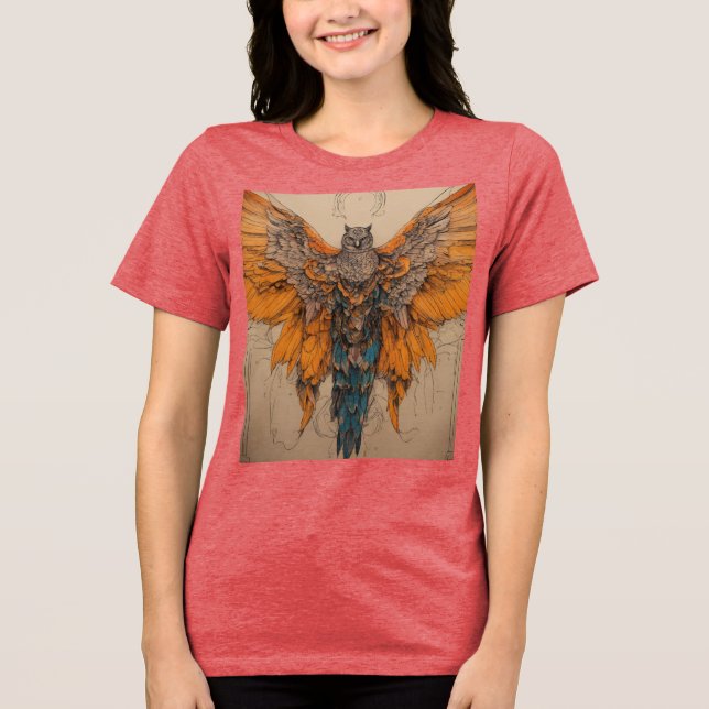 Camiseta Crystal Eagle: Símbolo da Transformação" (Frente)
