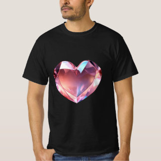Camiseta Crystal Heartbeat: Glass Heart Apparel Design