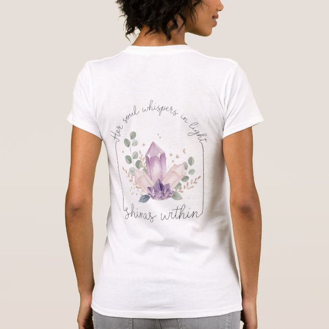 Camiseta Crystal Light Soulshine – Mystic Boho Design (Verso)