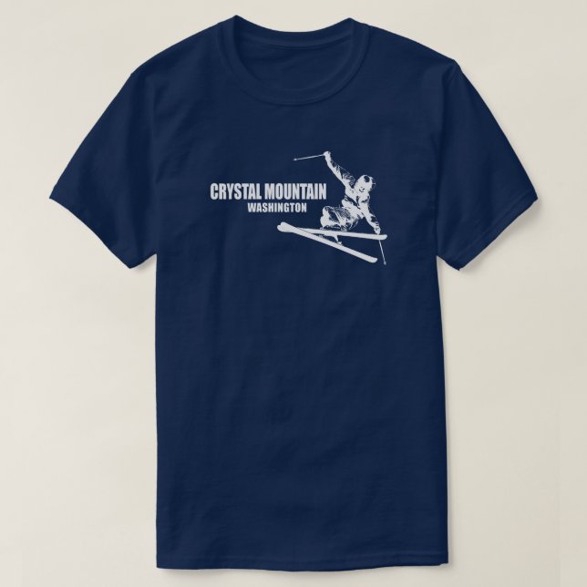 Camiseta Crystal Mountain Washington Skier (Frente do Design)