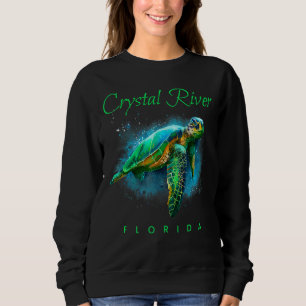 Camiseta Crystal River Florida Watercolor Sea Turtle