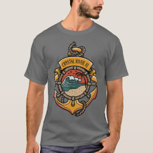 Camiseta Crystal River Florida West Coast Beaches Barco F