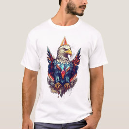 Camiseta Crystal Wings: Teto de Ícone da Liberdade da Águia