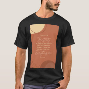 Camiseta CS Lewis cita que acredito no cristianismo como