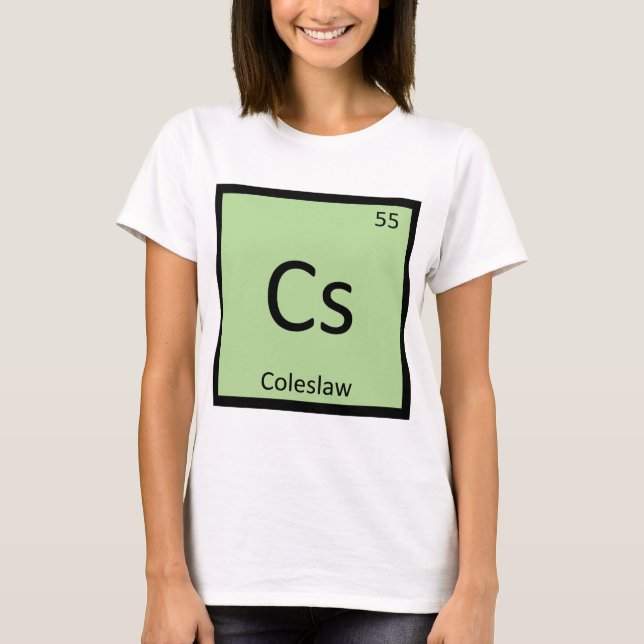 Camiseta Cs - Química de Salada de Repolho Símbolo da Tabel (Frente)