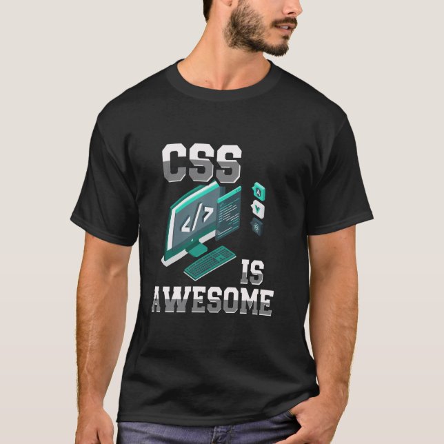 Camiseta CSS é um programa de codificação de desenvolvedore (Frente)