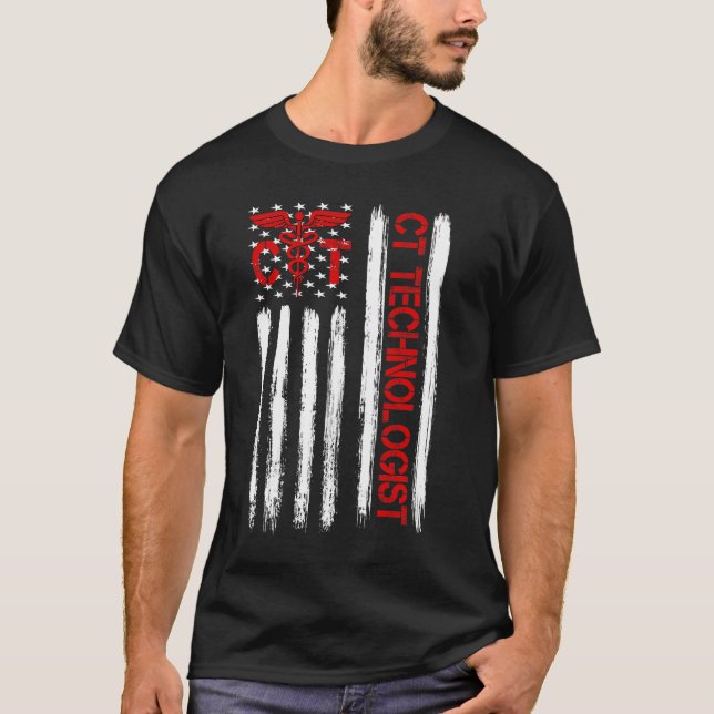 Camiseta CT Medicina Patriótica de Bandeira Americana (Frente)