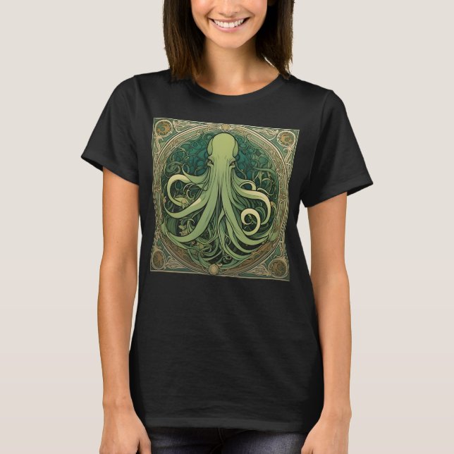 Camiseta Cthulhu Art Nouveau (Frente)