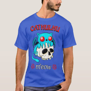Camiseta Cthulhu Cat Engraçado Horror Kawaii Cathulhu MEow