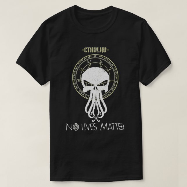 Camiseta Cthulhu No Lives Boardgame  (Frente do Design)