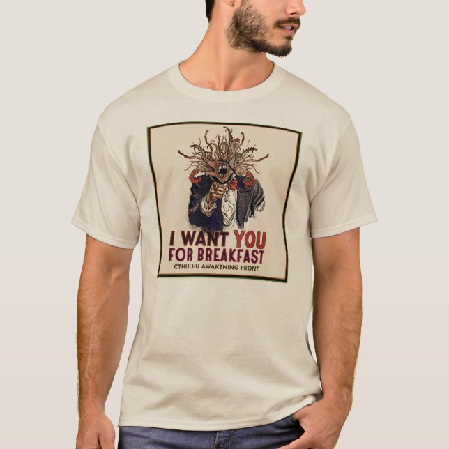 Camiseta Cthulhu que desperta a parte dianteira (Frente)