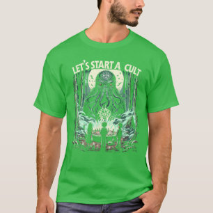 Camiseta Cthulhu Vamos Iniciar Um Culto Vintage Horror Cósm