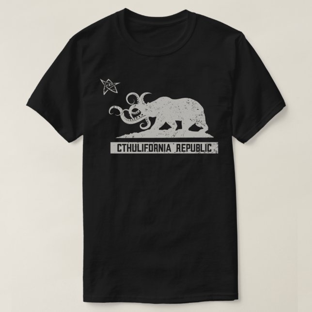 Camiseta Cthulifornia Impressão (Frente do Design)