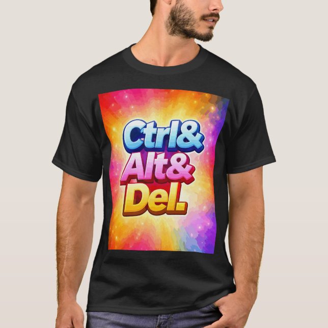 Camiseta ctrl alt del geek (Frente)