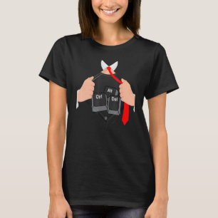 Camiseta Ctrl Alt Del I Código de Hacker de Computador Hack