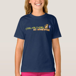 Camiseta CTRL+ALT+DEL Minha Lição de Casa Gato Tech Diverti