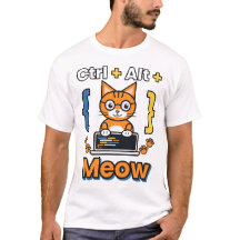 Camiseta Ctrl Alt Meow Programmer Cat Coding