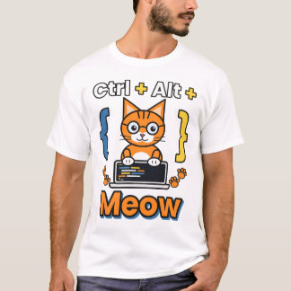 Camiseta Ctrl Alt Meow Programmer Cat Coding