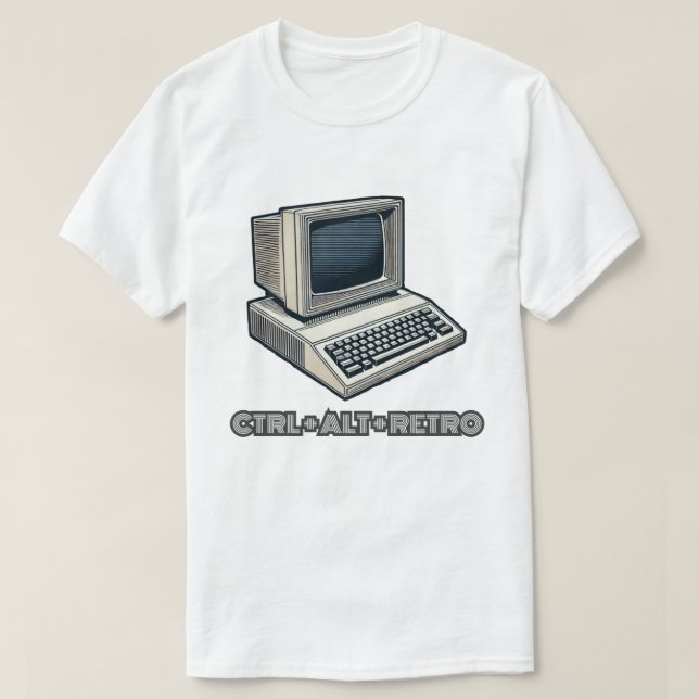 CAMISETA CTRL + ALT + RETRO PC (Frente do Design)