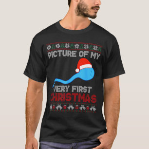 Camiseta Cture do meu primeiro Natal - Esperma engraçado Sa