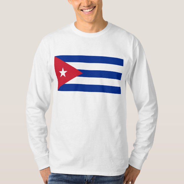 Camiseta CU da bandeira de Cuba (Frente)