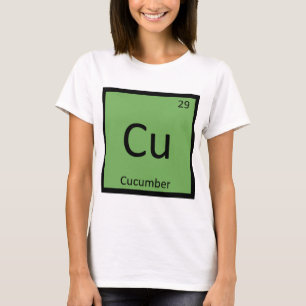 Camiseta Cu - Química de Legume Pepino Tabela Periódica