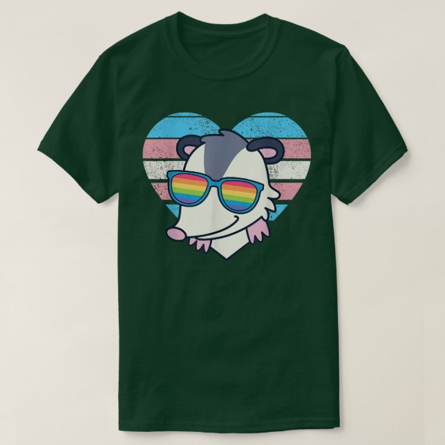Camiseta Cuada Ogambm Pride Trans Flag Rainbow Sunglass L (Frente do Design)