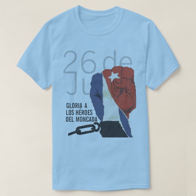 CAMISETA CUBA 26 DE JULIO (Frente do Design)