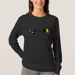 Camiseta Cuba Bandeira Bélgica Coração Cubano Belga 1