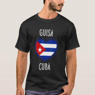 Camiseta Cuba Bandeira Coração Cidade Guisa