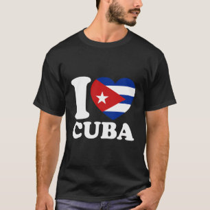 Camiseta Cuba Bandeira Cuba Viagem Cuba Mapa Eu Amo Cuba