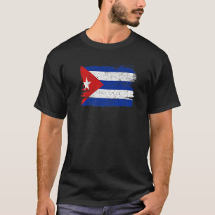 Camiseta Cuba: Bandeira Suporte à Amizade Retrô de Vintage 