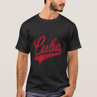 Camiseta Cuba Baseball Varsity Script Sports Jersey Estilo