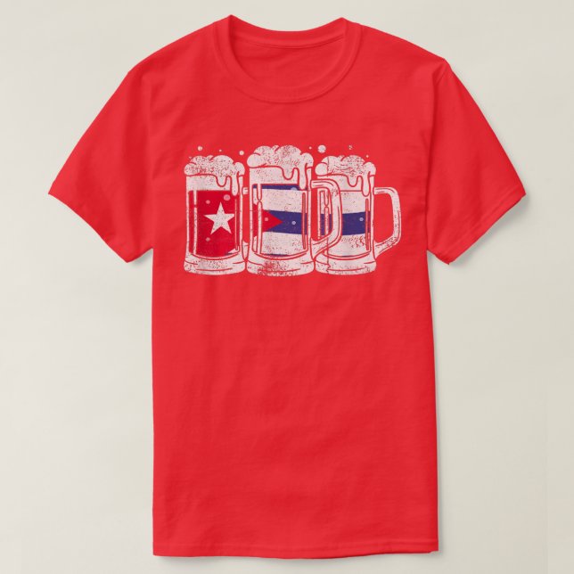 Camiseta Cuba e a alegria de tomar cerveja  (Frente do Design)