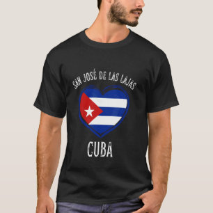 Camiseta Cuba Flag Heart San Jose De Las Lajas