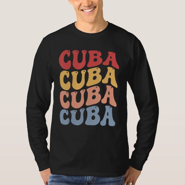 Camiseta Cuba Groovy Retro Cuban (Frente)